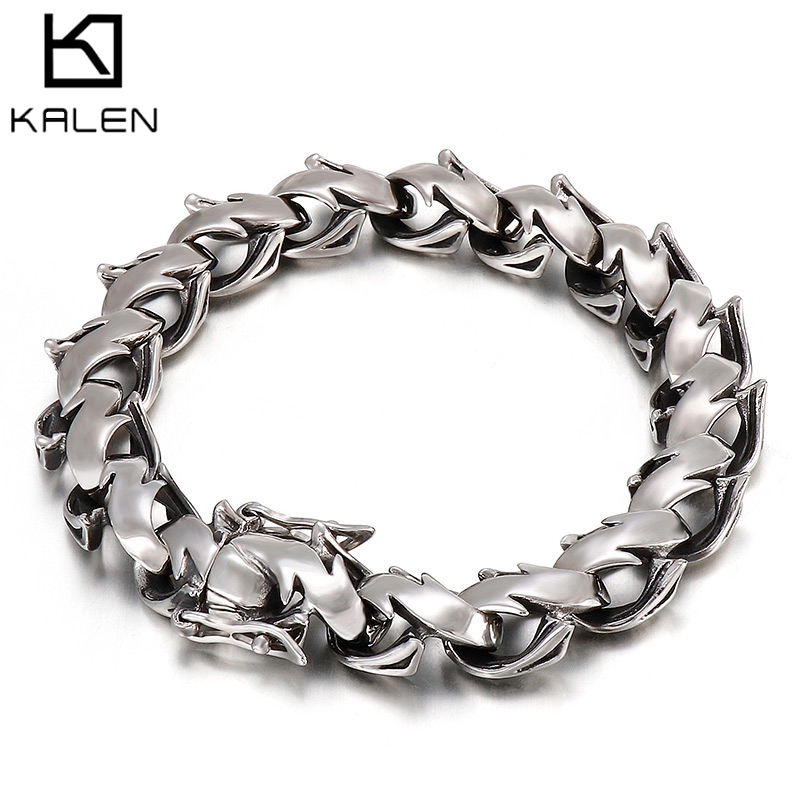 Men Accessories Bd - KALEN Polished Chunky Bracelet Men's Unique