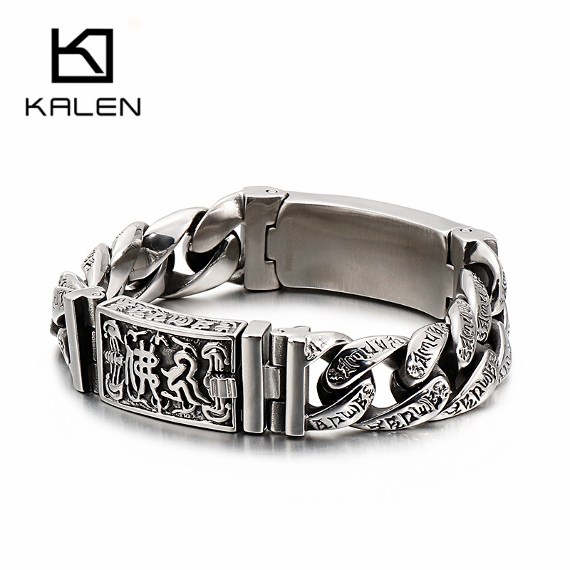 Kalen Punk Chain Skull Bangles - Men Accessories Bd 评论和价格