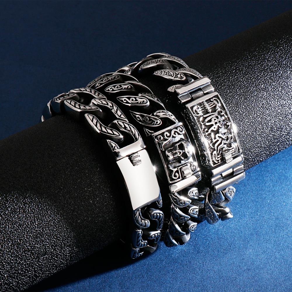 Kalen Punk Chain Skull Bangles - Men Accessories Bd 评论和价格
