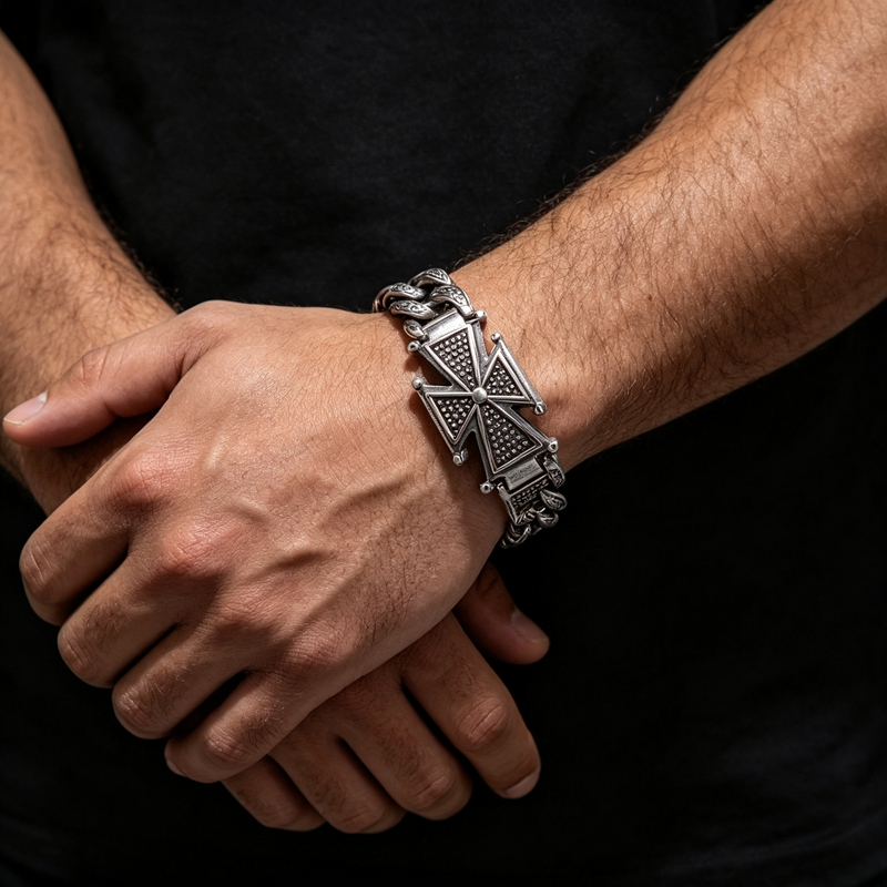 Kalen Vintage Stainless Steel  - Men Accessories Bd 评论和价格