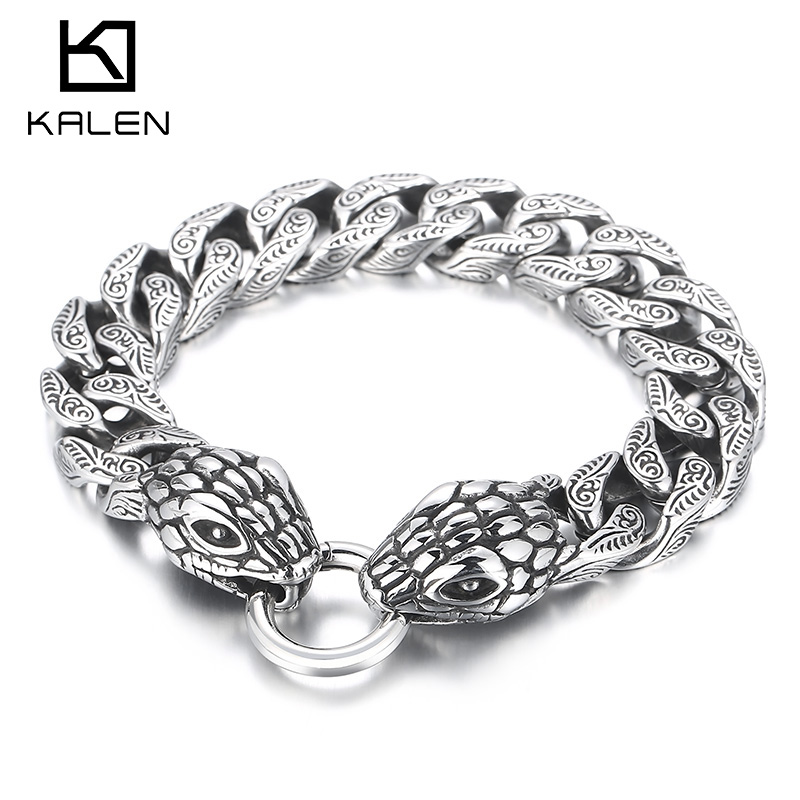 KALEN 15mm Snake Bracelets for - Men Accessories Bd 评论和价格