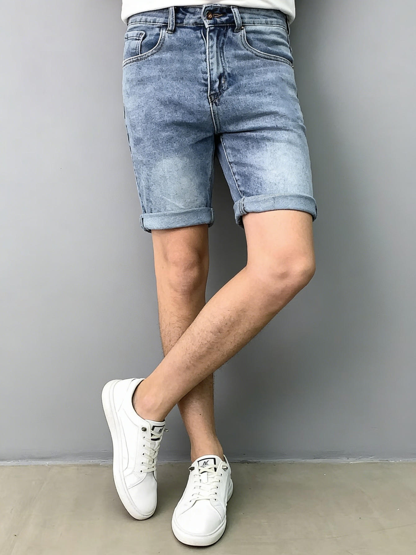 Men Classic Stretch Blue Denim - Men Accessories To Wear 评论和价格