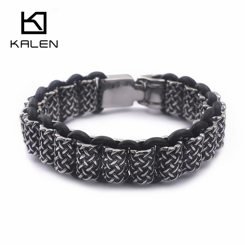 KALEN Vintage Black Leather Li - Men Accessories Bd 评论和价格