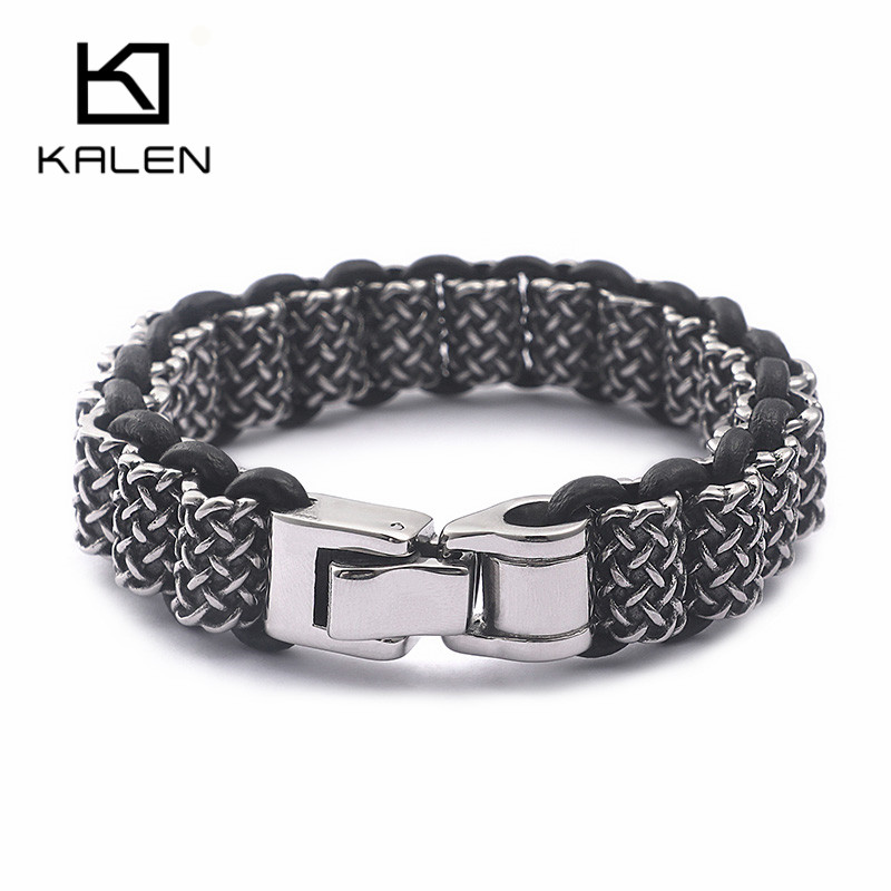 KALEN Vintage Black Leather Li - Men Accessories Bd 评论和价格