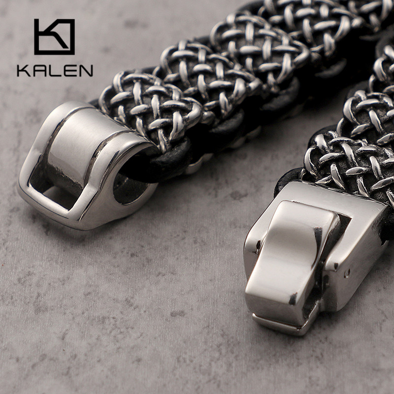 KALEN Vintage Black Leather Li - Men Accessories Bd 评论和价格