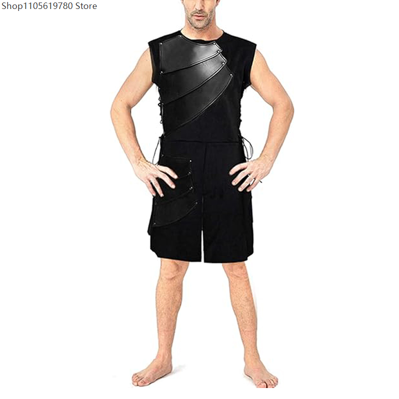Faux‑Leather Cosplay Sleeveles - Men Accessories To Wear 评论和价格