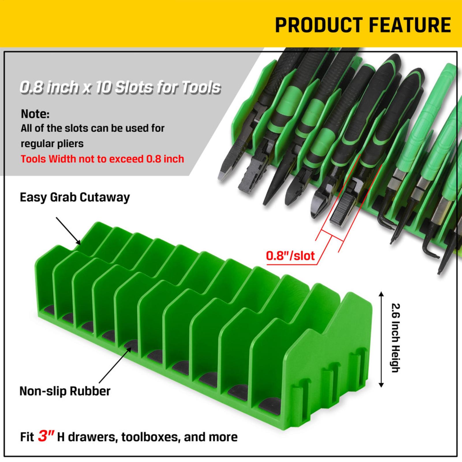 Plier Organizer Rack 10-Slot T - Men Accessories Drawer 评论和价格