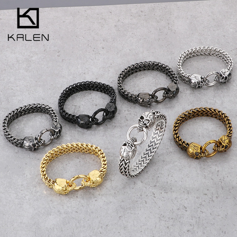 KALEN Punk Stainless Steel Sku - Men Accessories Bd 评论和价格