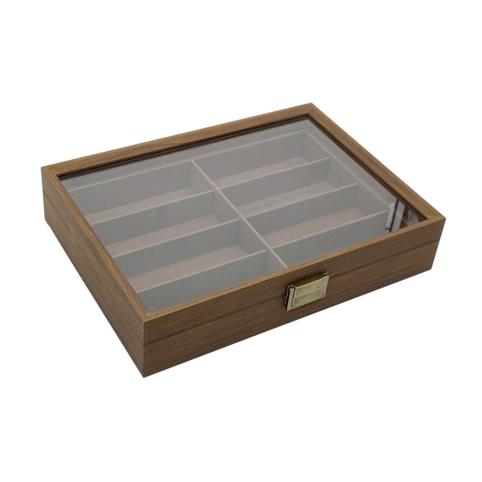 Wooden Sunglasses Organizer Bo - Men Accessories Drawer 评论和价格