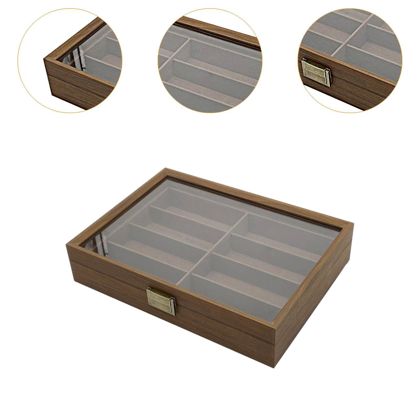 Wooden Sunglasses Organizer Bo - Men Accessories Drawer 评论和价格