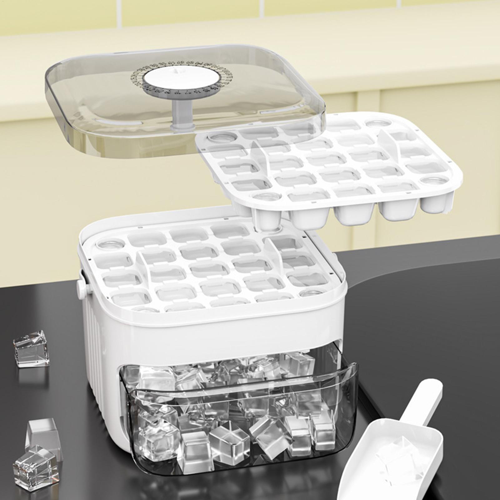 Compact Double Layer Ice Cube  - Men Accessories Drawer 评论和价格