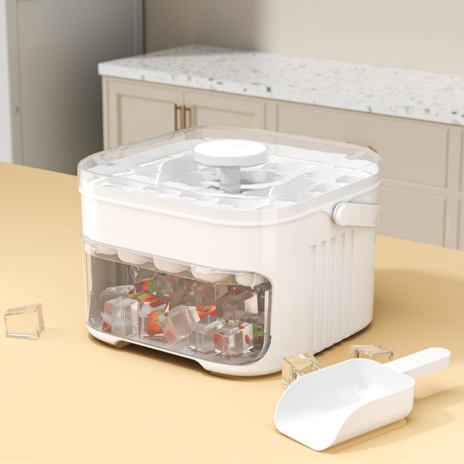 Compact Double Layer Ice Cube  - Men Accessories Drawer 评论和价格