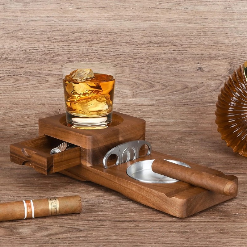 Multifunctional Solid Wood Cig - Men Accessories Drawer 评论和价格