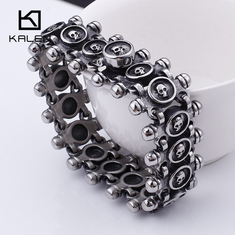 KALEN Punk Vintage Skull Brace - Men Accessories Bd 评论和价格