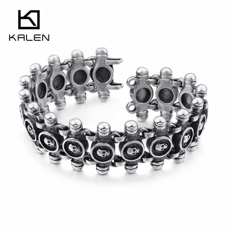 KALEN Punk Vintage Skull Brace - Men Accessories Bd 评论和价格