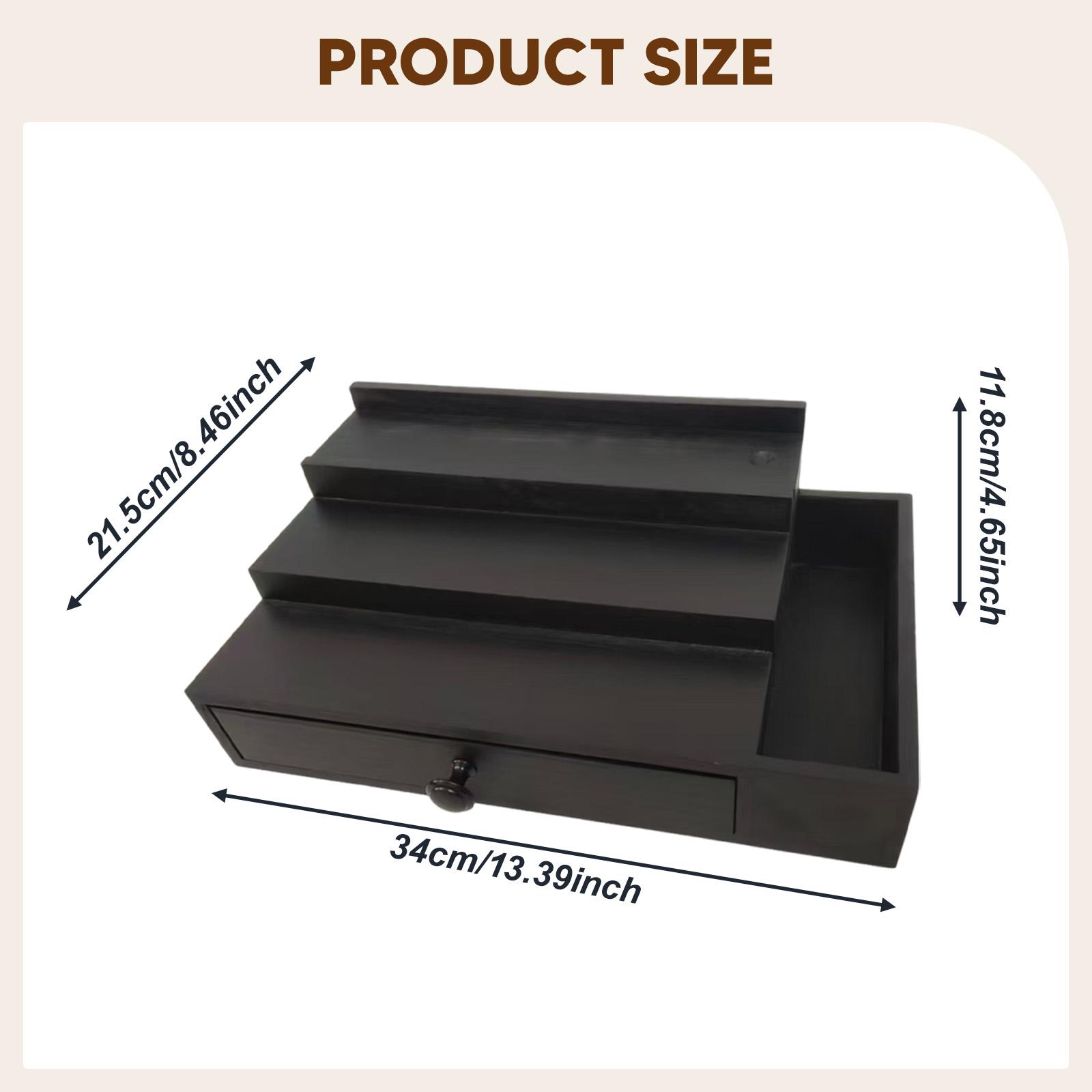 Perfume Organizer Wood Three T - Men Accessories Drawer 评论和价格