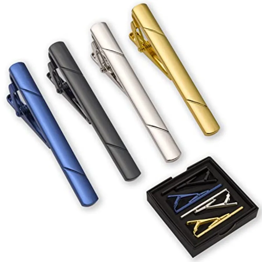 4Pcs Tie Clips For Men Tie Bar - Men Accessories To Gift 评论和价格