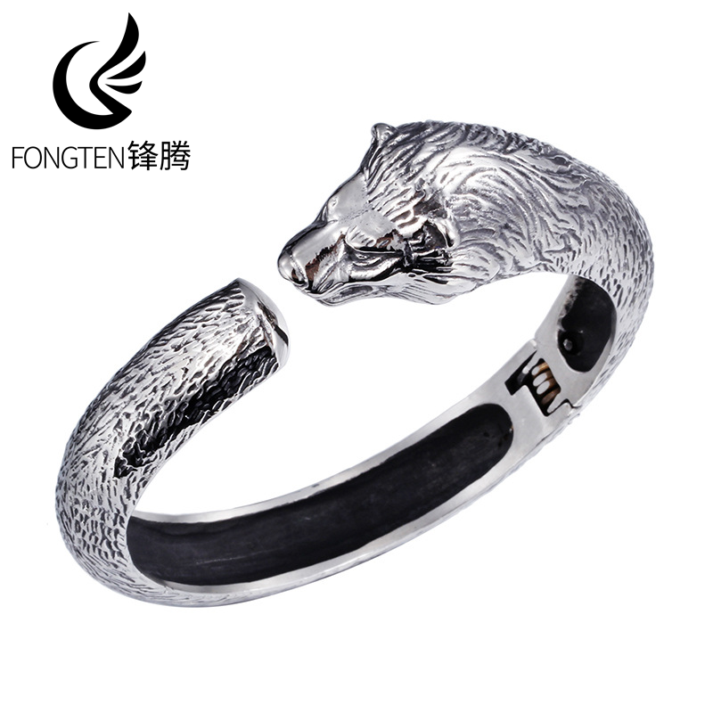 Fongten Viking Wolf Head Stain - Men Accessories Bd 评论和价格