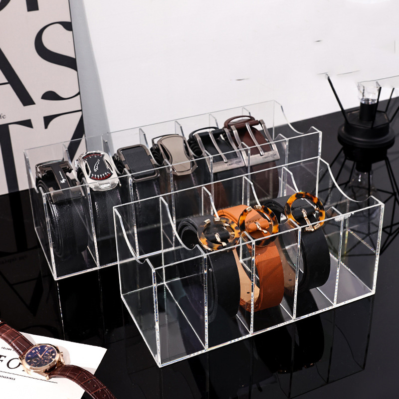 Clear Acrylic Belt Organizer w - Men Accessories Drawer 评论和价格