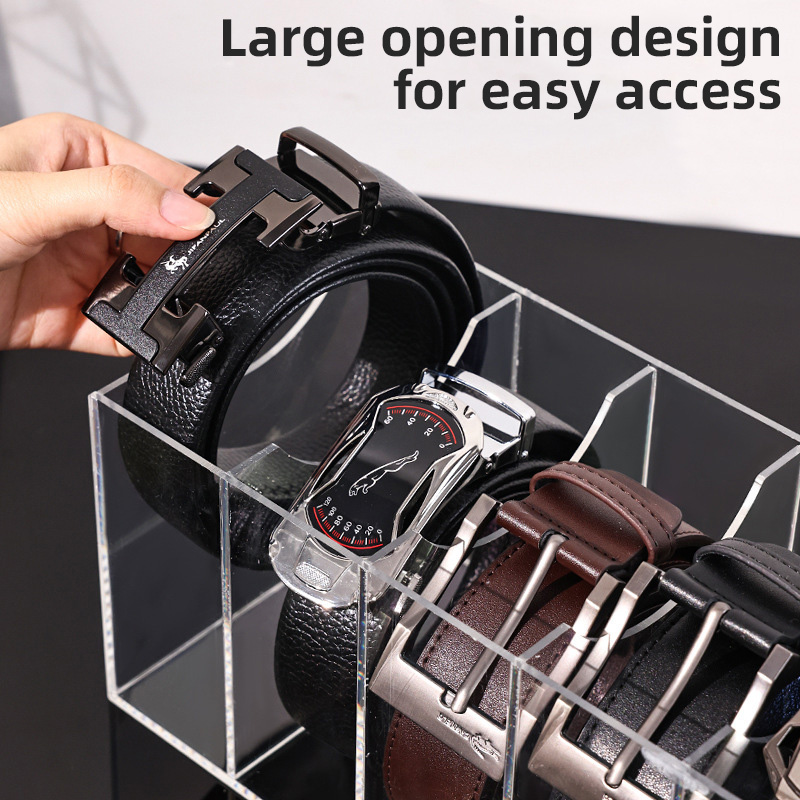 Clear Acrylic Belt Organizer w - Men Accessories Drawer 评论和价格