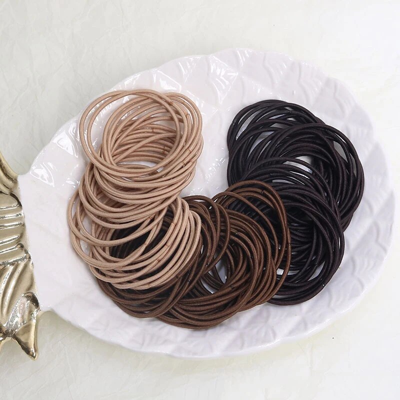 100PCS/Set Hair Ties Elastic R - Men Accessories Kit 评论和价格