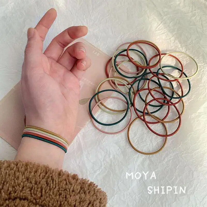 100PCS/Set Hair Ties Elastic R - Men Accessories Kit 评论和价格