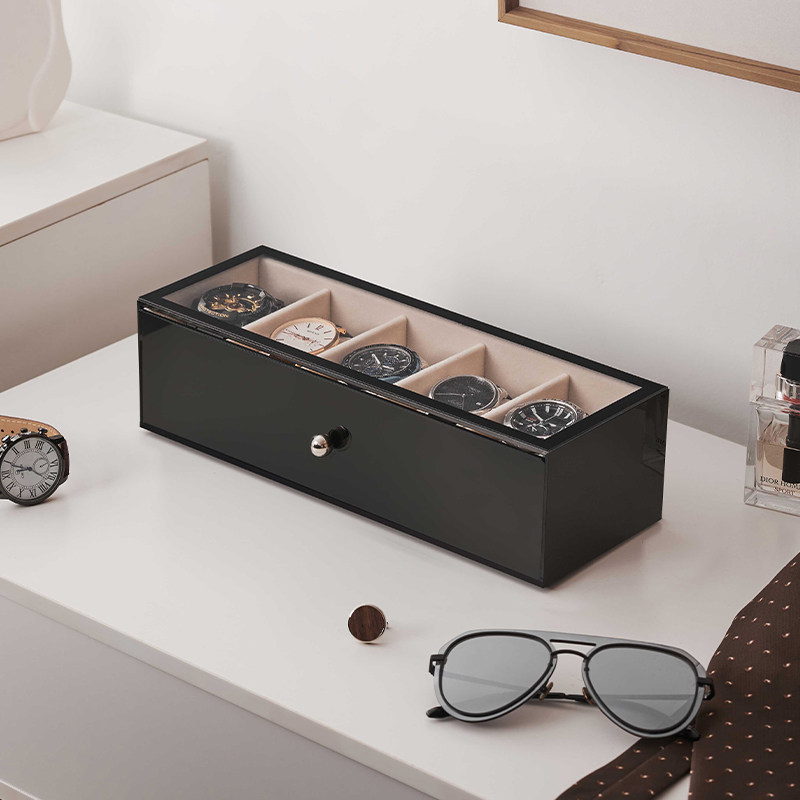 Plastic Watch Boxes Luxury 5/8 - Men Accessories Drawer 评论和价格