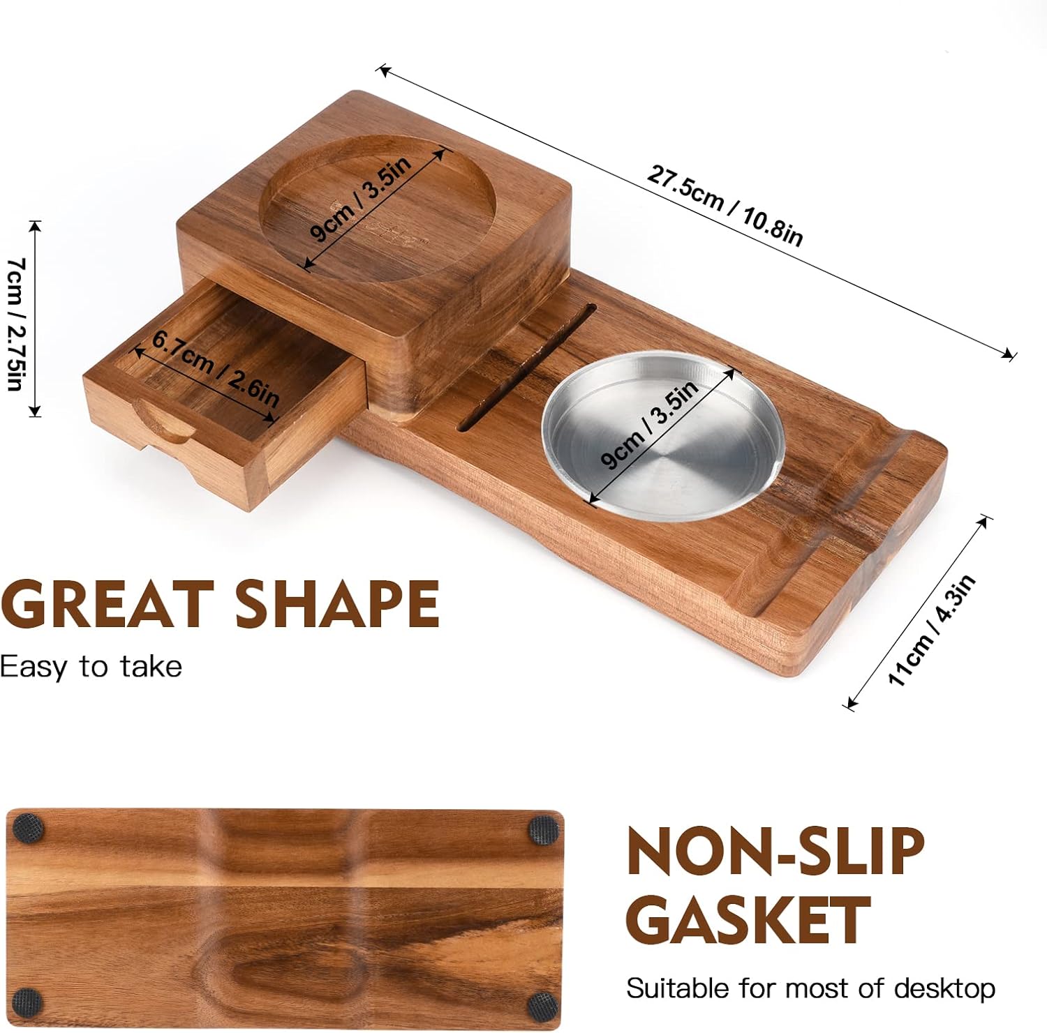 Ashtray Coaster Whiskey Glass  - Men Accessories Drawer 评论和价格