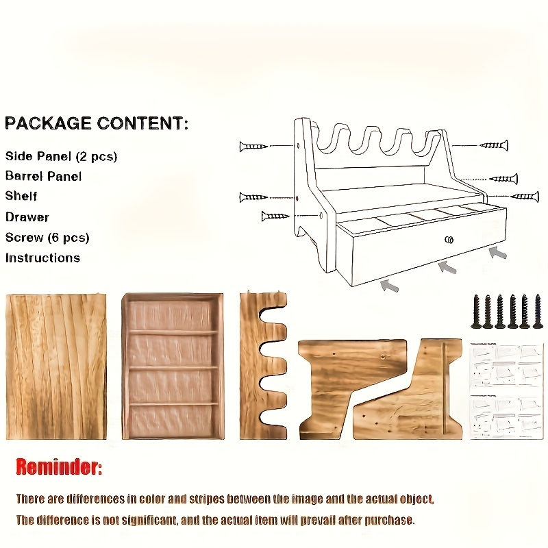 Solid Wood Pistol Storage Stan - Men Accessories Drawer 评论和价格